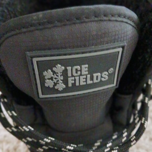 Ice Fields Winter Snow Boots Womens 6 Black Heat-MX Insulation Light Weight Lace - Picture 9 of 11